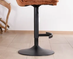 Lot de 2 chaises de bar matelassées réglables en hauteur
