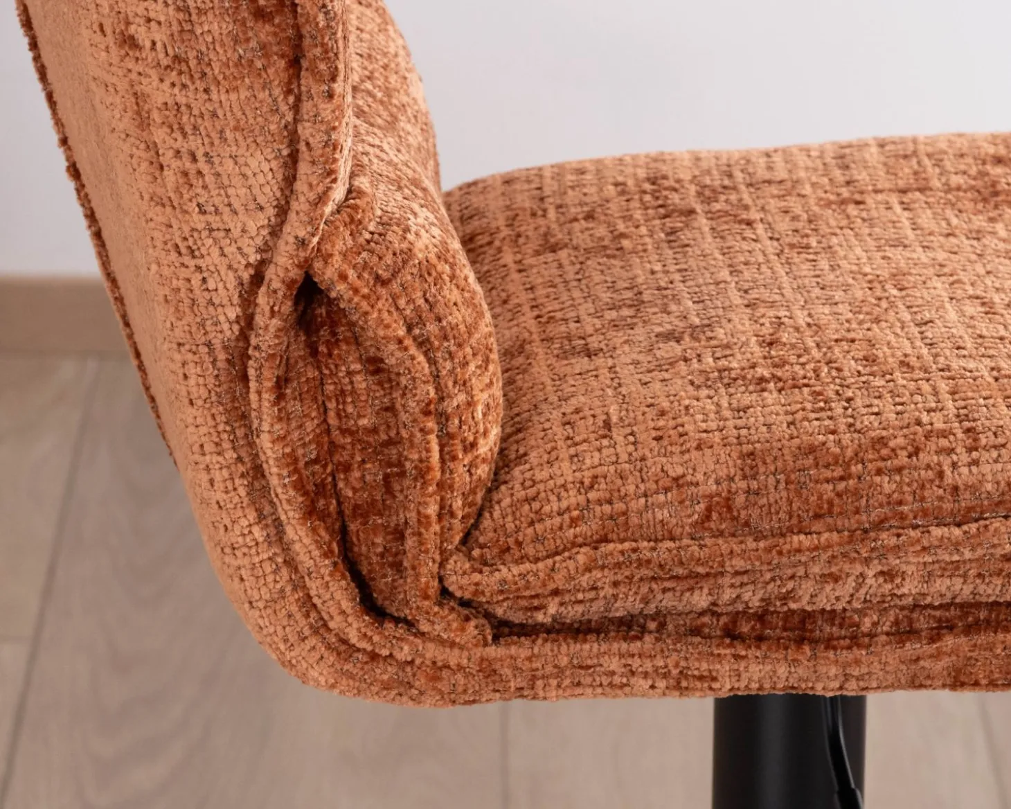 Lot de 2 chaises de bar matelassées réglables en hauteur "Topley" coloris terracotta