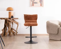 Lot de 2 chaises de bar matelassées réglables en hauteur