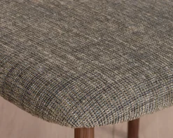 Lot de 2 chaises de repas esprit rétro en tissu tramé kaki 