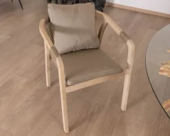 Lot de 2 chaises de repas confort et design en teck recyclé 