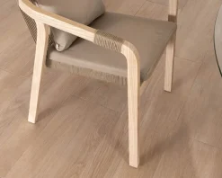 Lot de 2 chaises de repas confort et design en teck recyclé 