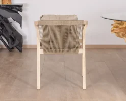 Lot de 2 chaises de repas confort et design en teck recyclé 
