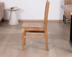 Lot de 2 chaises de repas en acacia massif 