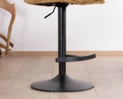 Lot de 2 chaises hautes en tissu moutarde 