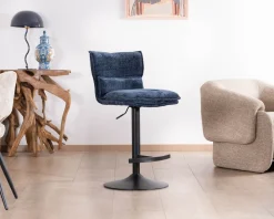 Lot de 2 chaises hautes matelassées réglables en hauteur 