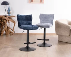 Lot de 2 chaises hautes matelassées réglables en hauteur 