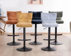 Lot de 2 chaises hautes matelassées réglables en hauteur 
