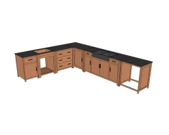 Meuble bois massif de cuisine 1 porte 