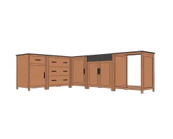 Meuble de cuisine 3 tiroirs casserolier "Grand Chef"