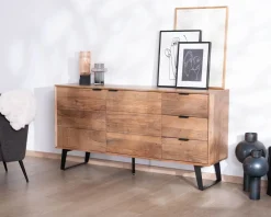 Meuble de rangement bas 160 cm avec tiroirs 