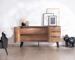 Meuble de rangement bas 160 cm avec tiroirs 