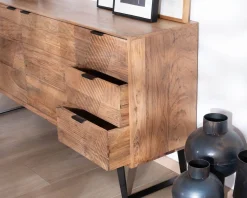 Meuble de rangement bas 160 cm avec tiroirs 