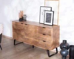 Meuble de rangement bas 160 cm avec tiroirs 