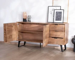 Meuble de rangement bas 160 cm avec tiroirs 