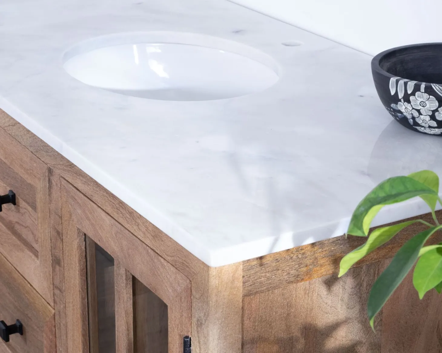 Meuble de salle de bain simple vasque 120 cm "Maestro" en manguier