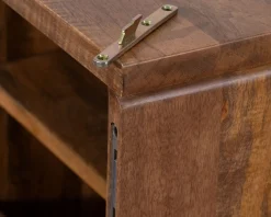 Meuble sous vasque suspendu 120 cm en manguier foncé 