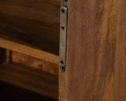 Meuble sous vasque suspendu 120 cm en manguier foncé 