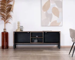 Meuble télé 175 cm bicolore contemporain 