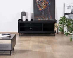 Meuble télé 140 cm en bois massif