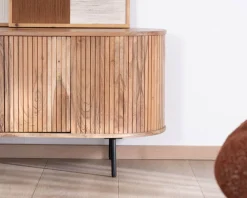 Meuble télé esprit rétro en acacia 