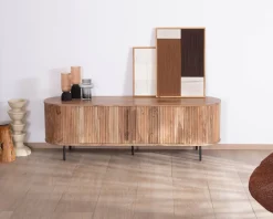 Meuble télé esprit rétro en acacia 