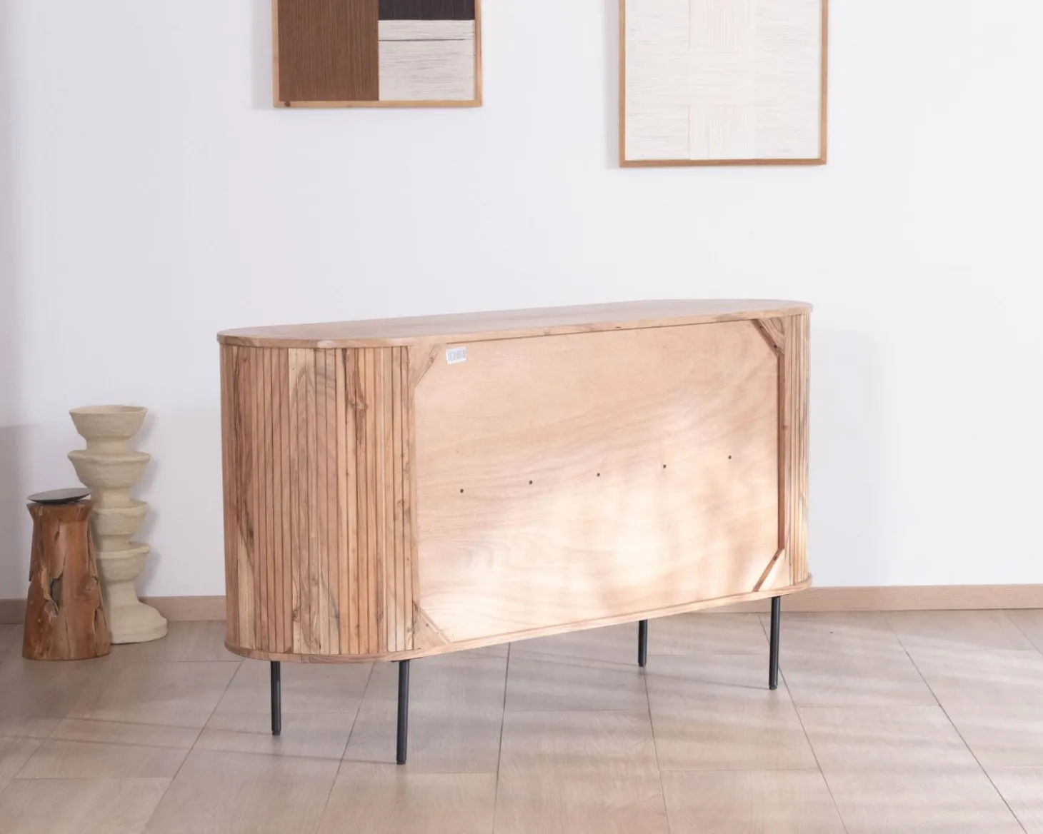 Petit buffet 145 cm en acacia esprit rétro "Bopee"