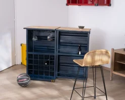 Petit meuble de bar modulable esprit conteneur 