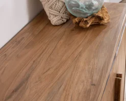 Petit rangement à 2 portes en acacia 