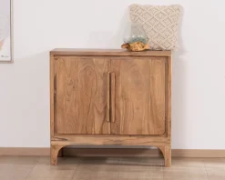Petit rangement à 2 portes en acacia 