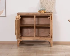 Petit rangement à 2 portes en acacia 