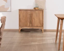 Petit rangement à 2 portes en acacia 