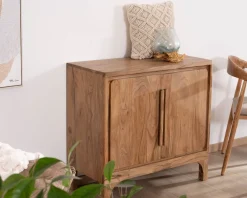 Petit rangement à 2 portes en acacia 
