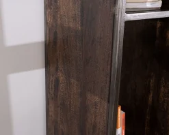 Rangement design en bois et métal 