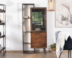 Rangement design en bois et métal 