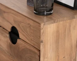 Rangement vertical en acacia 6 tiroirs 