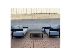 Table basse contemporaine aluminium anthracite 