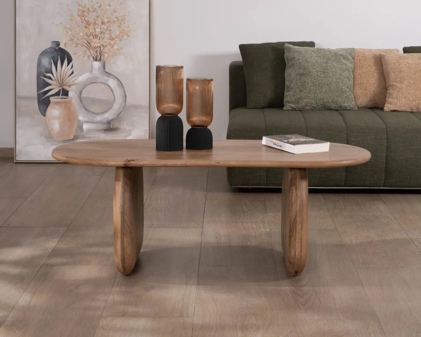 Table basse design épuré en manguier "Naura"