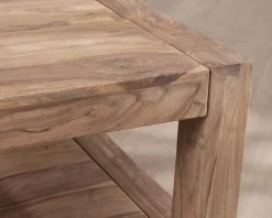 Table basse rectangle à double plateau "Kalanohé" en palissandre