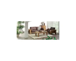 Table basse rectangulaire en chêne massif huilé "Lodge Casita"