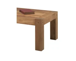 Table basse rectangulaire en chêne massif huilé