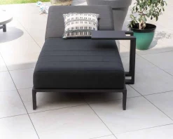 Table d'appoint design en aluminium gris anthracite 