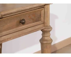 Table de chevet en manguier naturel massif style classique 