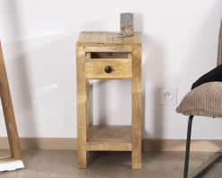 Table de chevet structure ouverte et 1 tiroir 