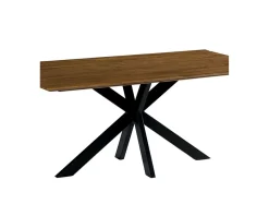 Table de repas avec pieds mikado et plateau en teck 180 cm "Copley"