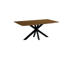 Table de repas avec pieds mikado et plateau en teck 180 cm 