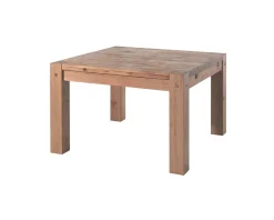 Table de repas carrée en chêne massif huilé "Lodge Casita" 120x120 cm