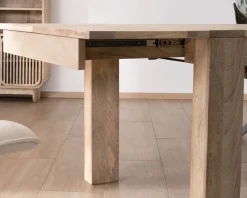 Table de repas extensible 200 à 290 cm en manguier 