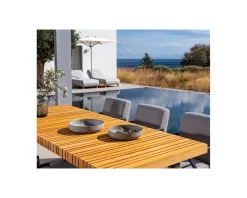 Table de repas extérieure en teck massif 200 cm 