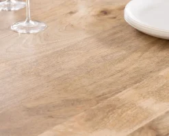 Table de repas industrielle carrée 150x150cm métal et bois "Caractère"